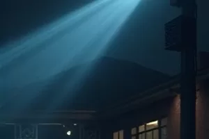 剧集《第二次日出》封面，清晨屋顶与遥远天际线